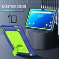 thumbnail image 6 of Hoibon Shockproof Tablet Case for Walmart Onn 10.1 Tablet Case (2024 Model 100135925) Rugged Full-Body Kids Friendly Case with Shoulder Strap Kickstand for Walmart Onn 10.1 4th Gen 2024 - NavyGreen, 6 of 8