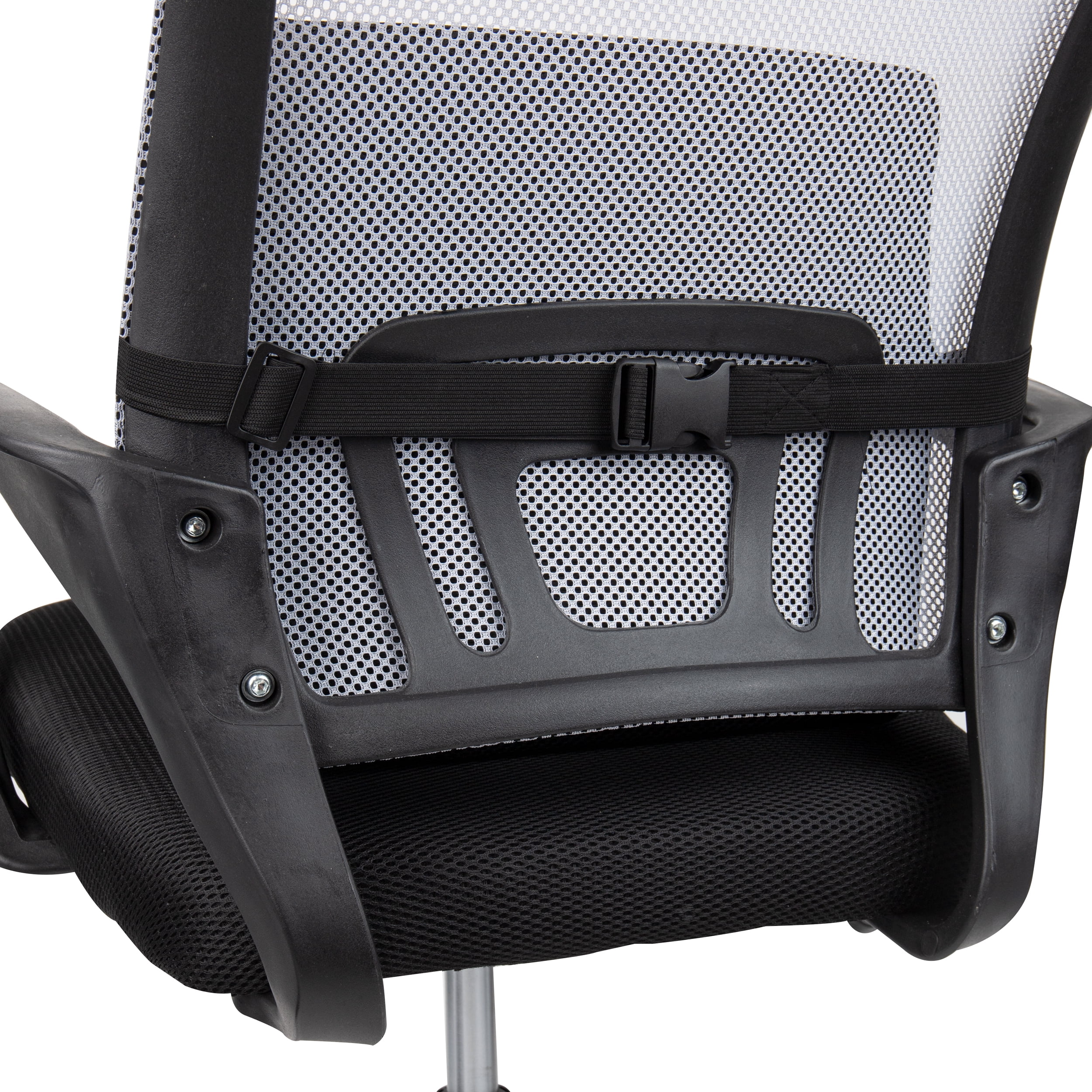 Mind Reader Ergonomic Lower Back Cushion, Office Chair Support, Posture Corrector, Black