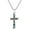 Abalone, variant on Minimalism Christian Cross Light Mother of Pearl .925 Sterling Silver Pendant Necklace