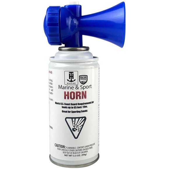 T-H Marine Air Horn BE-SA-58212-DP Loud And Attention Grabbing Sound; 3.5 Ounce Canister; Blue; Used For Marine Sporting Events; For Use On Boats Up To 65 Foot; USCG Approved