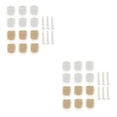thumbnail image 1 of Kearding Tela de piel sintética Gnomo Barba Traje Tela de piel Parches DIY Decoración Artesanía 6 piezas Blanco 6 piezas Caqui 2piezas, 1 of 1