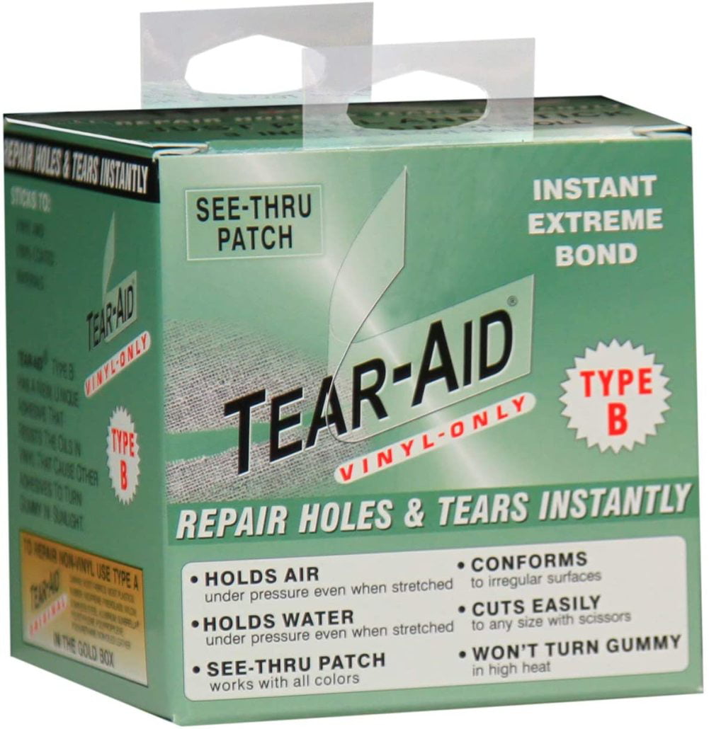 Tear-Aid Vinyl Repair Kit 3 in X 5 FT Roll Type B 2 Pack for sale online