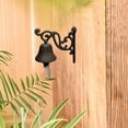 thumbnail image 5 of RuiJiao Vintage Cast Iron Dinner Bell as Entry Door Bell, Iron Door Wall Mounted Antique Decor, Outside Hanging Decor or Indoor Decoration Wall Antique Farm and Front Gate Bell, 5 of 9