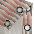 thumbnail image 4 of Ambesonne Abstract Grommet Curtain, Retro Bicolor Striped, 50" x 96", Grey and Scarlet, 4 of 6