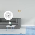 thumbnail image 2 of Reloj de pared acrílico con números arábigos y figura de pájaro dorado, adorno moderno para decoración del hogar, cocina, estudio, oficina, sa, 2 of 8
