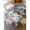thumbnail image 2 of Black Gradient Suqare Tablecloth - 54 x 54 Inch, Abstract Polka Dots Vintage Modern Art Waterproof & StainResistant Tablecloth, Washable Oil-proof Table Cover for Dining/Party/Wedding/Camping/Buffet, 2 of 9
