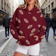 thumbnail image 2 of Bovemsi Sweatshirt for Women Football Graphic Hoodies Sweatshirts Fans Pullover Shirt With Pockets Comfort Hoodie, 2 of 4