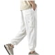 thumbnail image 4 of Pantalones largos para hombre, estilo fino, con sujeción en los pies, ventilación, sensación de suspensión, pantalones de lino para ocio, pantalones de poliéster para hombre., 4 of 4