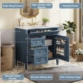 thumbnail image 5 of Euroco Freestanding Bathroom Vanity with Drawers and Cabinet Door Organizer, Modern Sink Cabinet, Easy Assembly, 5 of 9