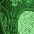 thumbnail image 1 of Ahgly Company Machine Washable Indoor Square Transitional Deep Emerald Green Area Rugs, 8' Square, 1 of 7