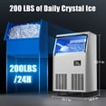 thumbnail image 2 of Coolski Commercial Ice Maker, 200LBS/24H Ice Maker Machine with 35lbs Storage Capacity, 45 Ice Cubes in 12-15 Minutes, 2 of 8