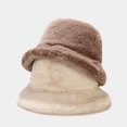 thumbnail image 3 of Women Bucket Hat Simple Fashion Solid Color Bucket Cap Fisherman Hat for Winter, 3 of 10