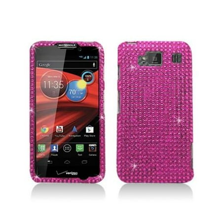 Hot Pink Design Diamond Snap-On Hard Case Cover for Motorola Droid Razr Maxx (Best Case For Motorola Droid Razr Maxx)