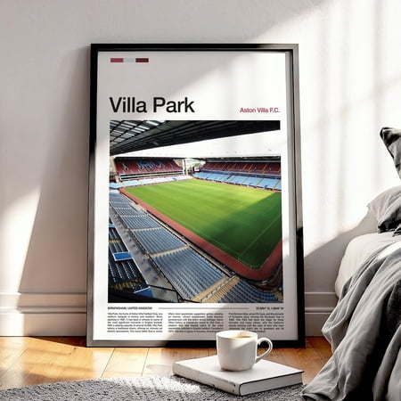 Villa Park Football Poster Aston Villa Wall Art Unframed Paper Poster 8x10in