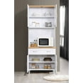 Hodedah Tall Free Standing Kitchen White