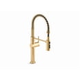 thumbnail image 4 of KOHLER 22973-CP Crue High-Arc Kitchen Faucet with Pull Down Spring Spout, Professional Pre-Rinse Kitchen Faucet, Commercial Faucet, Polished Chrome, 4 of 4