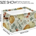thumbnail image 4 of FREEAMG Collapsible Storage Basket Autumn Pumpkin Thanksgiving Rectangular Storage Bins Baskets Toys Storage Bins with Handles for Bedroom Home Office 1PCS, 4 of 7