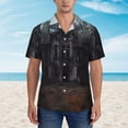 thumbnail image 2 of Fotbe Gloomy Mansion Forest Scene Hawaiian Shirt for Men Unisex Summer Beach Casual Short Sleeve Cotton Linen Button Down Shirts-Medium, 2 of 5