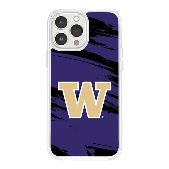 Washington Huskies HD Phone Case Compatible with MagSafe Apple iPhone 16 Pro Max (Paint Stripe) by Affinity Bands