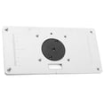thumbnail image 2 of Placa de inserción de mesa de fresadora de aluminio de 235 x 120 x 8 mm con 4 anillos y tornillos para bancos de carpintería, 2 of 14