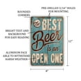 thumbnail image 2 of Vintage-Style "The Best Beer is an Open One" Metal Sign - Humorous Teal Wall Decor with Rustic Bottle Cap Graphic, 2 of 4
