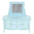 thumbnail image 1 of EeaseCA Doll House Mini Wooden Dressing Table with Mirror Mini Wooden Dresser Model Decor, 1 of 8
