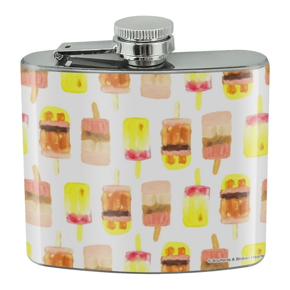 Pretty Ice Pops Stainless Steel 5oz Hip Drink Kidney Flask