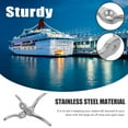 thumbnail image 3 of FUEENIRVA 2Set Silver Stainless Steel Boat Cleat for Shed Use 4 Inch Dimension, 3 of 8