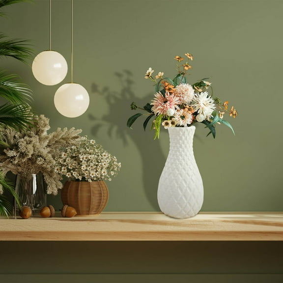 Vases For Centerpieces Flowers Vase White Ceramic Vase Plastic For Flower Vase Decorative Vase Vase For Flowers Modern Vase For Home Decor Bouquet Shelf Weddings