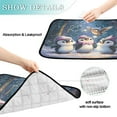 thumbnail image 4 of Qxltty Three Cute Cartoon Penguins Cat litter Pads Pet Set of 2 Diaper Mats Center Anti-leakage Layer Absorbent Soft and Comfortable, 4 of 7