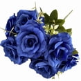 thumbnail image 3 of Decoration Simulation 7-Head Flower For Weddings Home Decor Red Blue Purple, 3 of 7