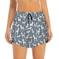 thumbnail image 4 of Lsque Poodle Dog Printed Women's Running Shorts with Liner Pockets,Elastic Quick Dry Workout Athletic Gym Yoga Shorts,Womens High Waist Shorts-Small, 4 of 9