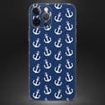 thumbnail image 4 of DesignSkinz Navy and White Micro Anchors Full-Body Skin Decal Wrap Cover for iPhone 14 Plus, 4 of 9