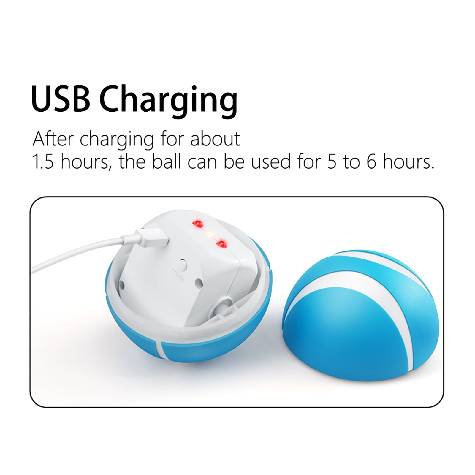 Smart Interactive Cat Toy 360 Degree Self Rotating Ball Cat Toy Cute for Cat Dog
