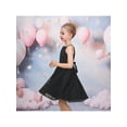 thumbnail image 4 of Sunny Fashion Girls Dress Lace Overlay Spaghetti Strap Flared Back Bow Party Recital 6 Years, 4 of 7