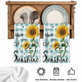 thumbnail image 5 of Sunflower Kitchen Towels Set of 3, Teal Green Check You Are My Sunshine Bee Absorbent Dish Towels for Kitchen, Microfiber Hand Towel, Quick Drying Tea Towel for Cleaning Decorative Dishcloths, 5 of 7