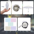 thumbnail image 4 of Unique Bargains Lightweight Mini Compact Windproof Folding Umbrella Beige [Circular Handle], 4 of 6