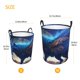 thumbnail image 3 of Fotbe Moonlit Blue Wolf Cesto de Ropa con Asas, Cesto Impermeable de Gran Capacidad, Bolsa de Lavado para Dormitorio, Cesto de Ropa con Ruedas y Asas-Small, 3 of 6