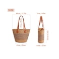 thumbnail image 2 of LAVA Women Straw Beach Bag Summer Boho Tote Bag Handbags Large Shoulder Purses Woven for Vacation (Khaki), 2 of 8