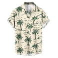 thumbnail image 4 of Gamivast Mens Short Sleeve Button Down Shirts Floral Print Tropical Shirts Casual Summer Beach Tee Soft Breathable Aloha Holiday Party Fashion Tops, 4 of 6