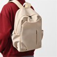 thumbnail image 6 of 18in Backpack,Cute Laptop Bookbag for Women College Aesthetic  Bag Travel Mochilas Niñas, Khaki Beige 1pc, 6 of 9