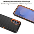 thumbnail image 3 of Galaxy S25 FE 5G Case,Takfox Samsung S25 FE Holster Phone Case with Built-in Screen Protector Swivel Belt Clip [3 Layers] Heavy Duty Full Body Protection Shockproof Kickstand Cover -Black/Orange, 3 of 8