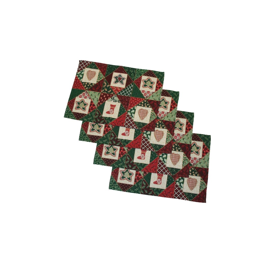 Christmas Holiday Tapestry Placemats Set of 4