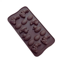 NSESSHome Easter Themed Silicone Molds 3D Rabbit Duck Bunny Eggs Mould Tray DIY Baking Decorating Tools for Chocolate Candy Pudding Dessert Gummy Handmade Soap Clay