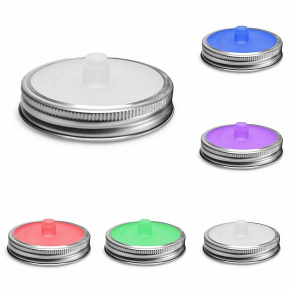 Ynlkorvg Closure Bags lids Boxes 5pcs Fermentation Lid Regular Mouth Green Airtight Mason Jar Lids For Fermenting Kit Leak Proof With Pour Spout Ideal For Sauerkraut