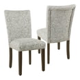 thumbnail image 1 of HomePop 38" Fabric Floral Pattern Parsons Dining Chairs in Gray (Set of 2), 1 of 10