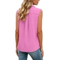 thumbnail image 4 of Womens Sleeveless Button Front Tank Tops Collared Solid T-Shirts 2026 Spring Summer Trendy Dressy Comfy Blouses Fashion Clothes, 4 of 5