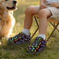 thumbnail image 6 of CHAQLIN Rainbow Paw Shoes for Boys Lace up Mesh Knitted Sneakers Kids Anti Slip School Casual Walking Sports Shoes Lightweight Hiking Athletic Sneakers Size 13, 6 of 7