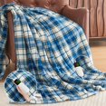 thumbnail image 1 of Heated Blanket Electric Blanket Throw, 50X60 Heating Blanket with 10 Heating Levels & 8 Hours Auto Off, Washable Plaid Sherpa Blanket, Valentines Day, 1 of 9