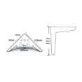 thumbnail image 5 of Juego de 4 patas para muebles, patas triangulares de titanio negro, proceso de pulido Galva, para gabinete, sofá, mesa de centro, mueble de TV y otros muebles, 5 of 5
